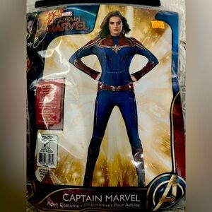 Marvel Captain Marvel Adult Female Costume Size Small/Petite 2-6